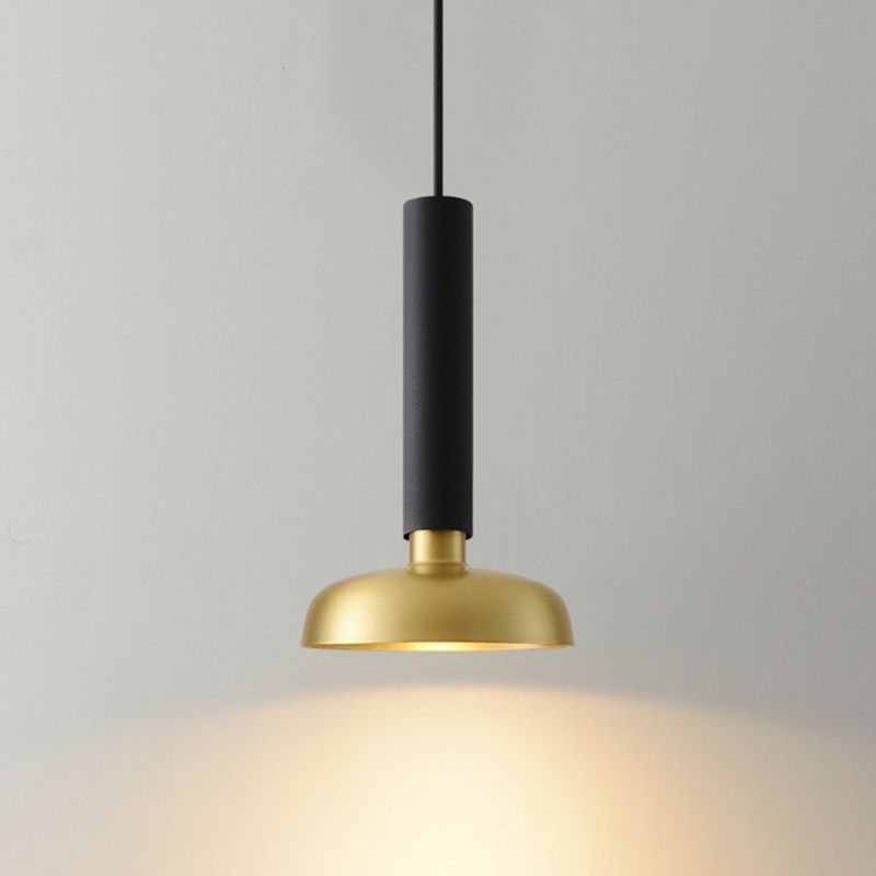 1 Light Pot Cover Hanging Pendant Postmodern Style Metal Hanging Lighting for Living Room