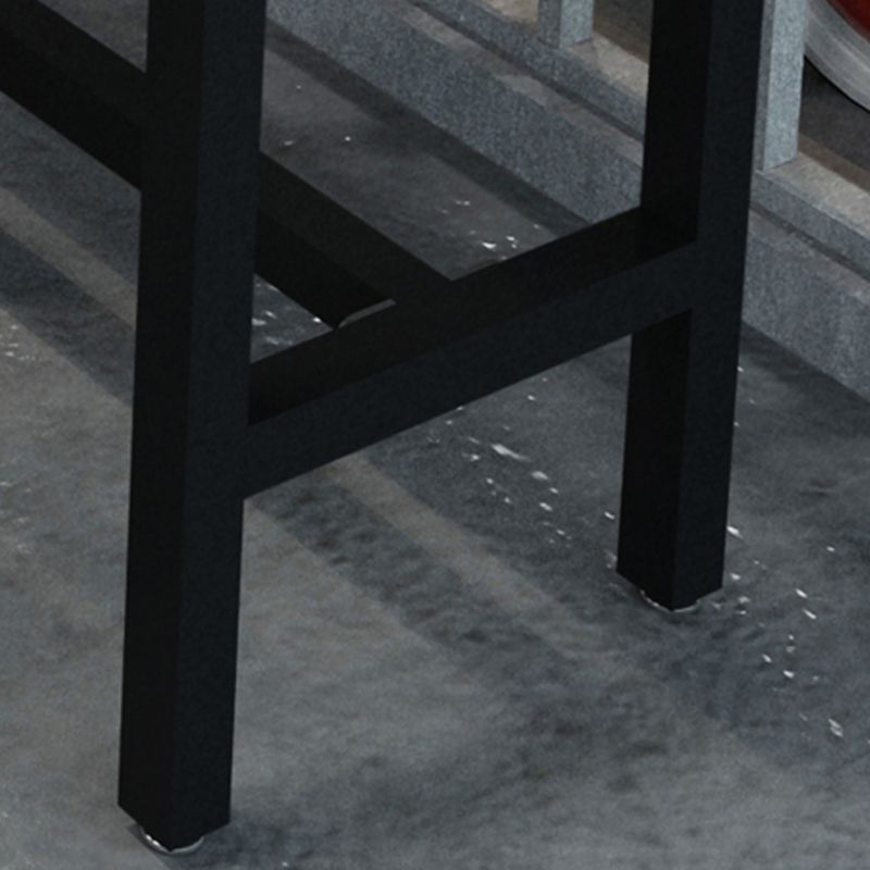 Industrial Style Solid Wood Top Rectangle Bar Dining Table for Dining Room