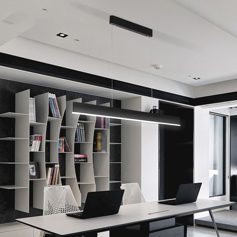 Rettangolo isola lampada moderna cucina illuminazione isola metallo 1 luci dell'isola luminosa