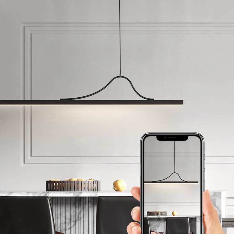 Modern LED Island Light Simple Island Hanging Light with Acrylic Shade for Dining Room