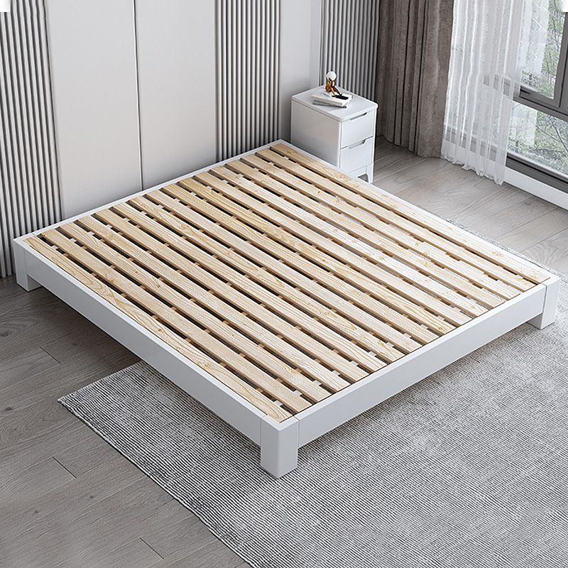 Scandinavian Solid Wood Bed without Headboard and Footboard Bed