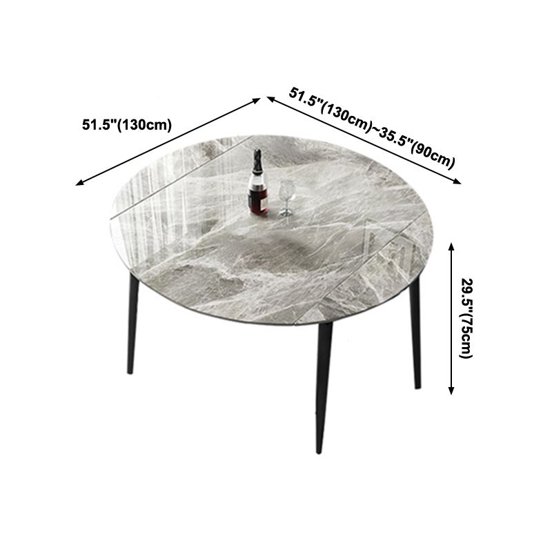 Mesa de piedra sinterizada moderna mesa de comedor de cocina estándar en gris