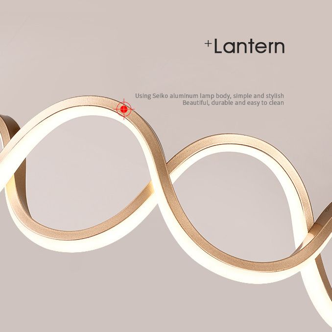 Multiple Rings Chandelier Light Fixture Designer Modern Simplicity Metal Pendant Lighting for Restaurant