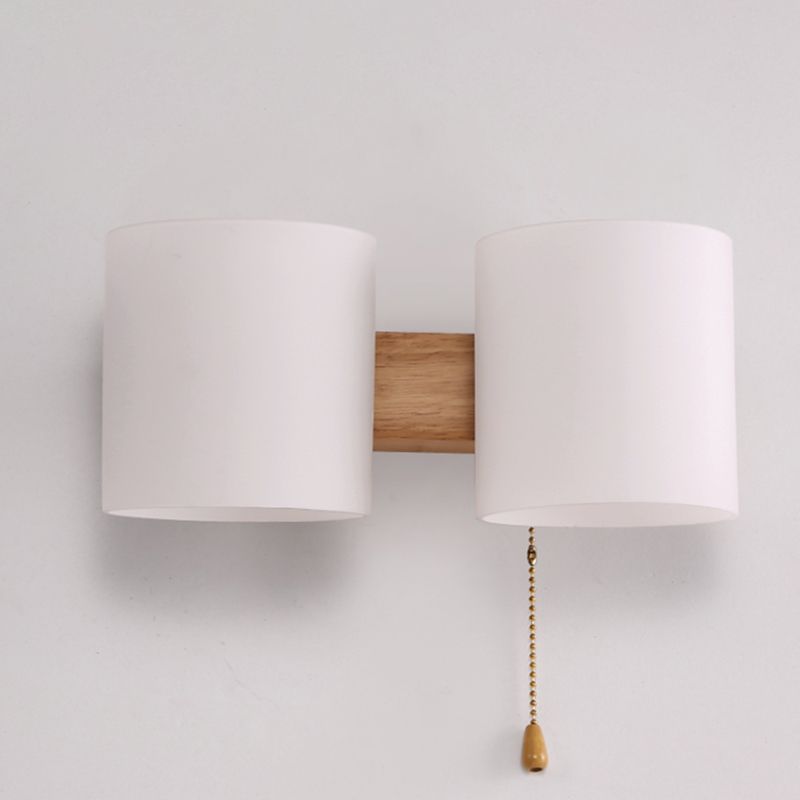 Cilindrische melkglas SCONCE LAMP BELIMTE MODERNE STYLE WIT WANDELE MOETEN LICHT