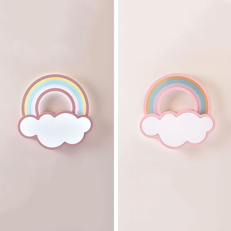 Modern Style Cloud Shape Ceiling Lighting Metal 2 Light Ceiling Light for Bedroom