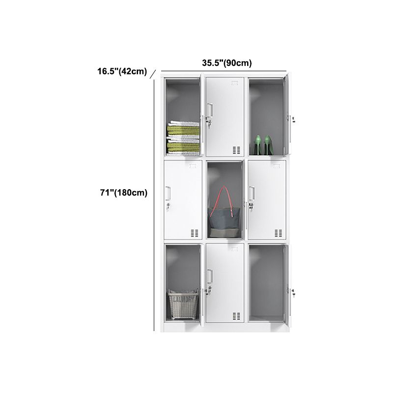 Steel Storage Cabinet for Bathroom Contemporary Cabinet with Hinged Door