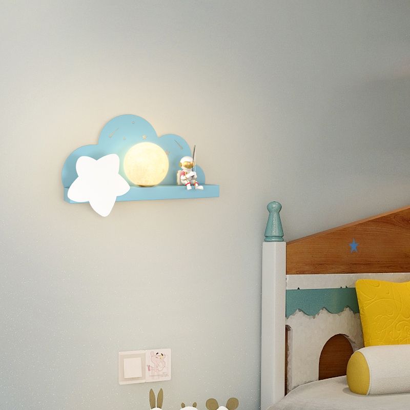 Modern Style Spherical Shape Wall Sconce Metal 1 Light Wall Lighting for Bedroom