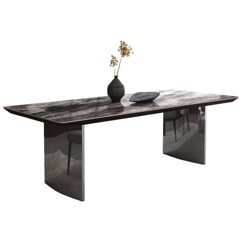 Glam Dinette Set for Dining Room 1/4/5/7 Pcs Glossy Gray Dining Table Set