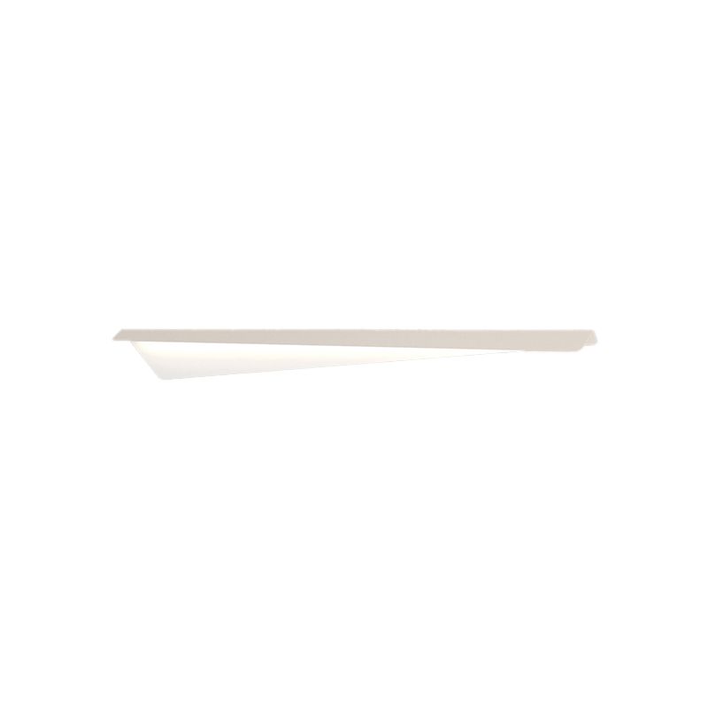 Linear Shape Metal Wall Light Modern Style Single Light Wall Sconce Light in White