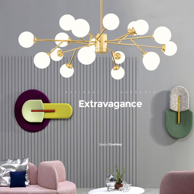 Sospensione di semplicità dell'oro Light lampadario in metallo lampada per soggiorno per soggiorno