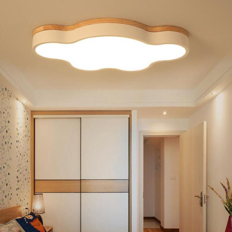 Lumière neutre en forme de nuage lampe encastrée lampe minimaliste en métal plafonnier pour chambre d'enfants