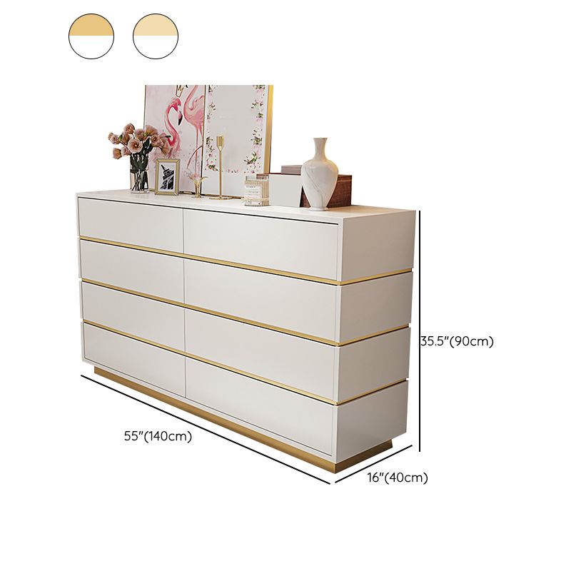 Classic Glam Storage Chest White 5/8/9 Drawers Chest , 15.6-inch Width