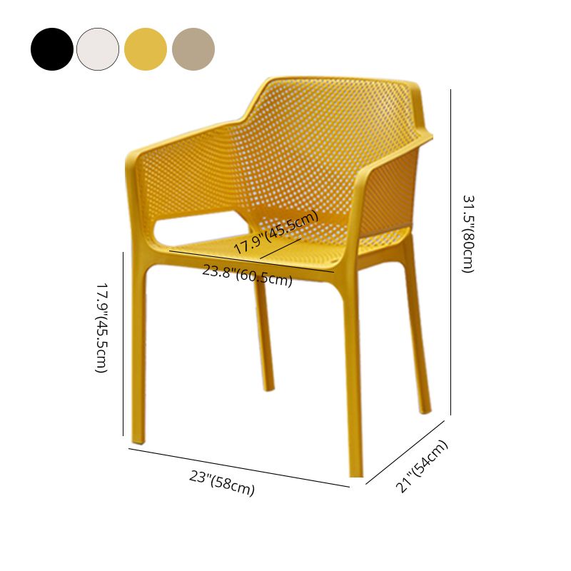Sillas de comedor de plástico de estilo moderno, sillones de comedor apilables para cocina
