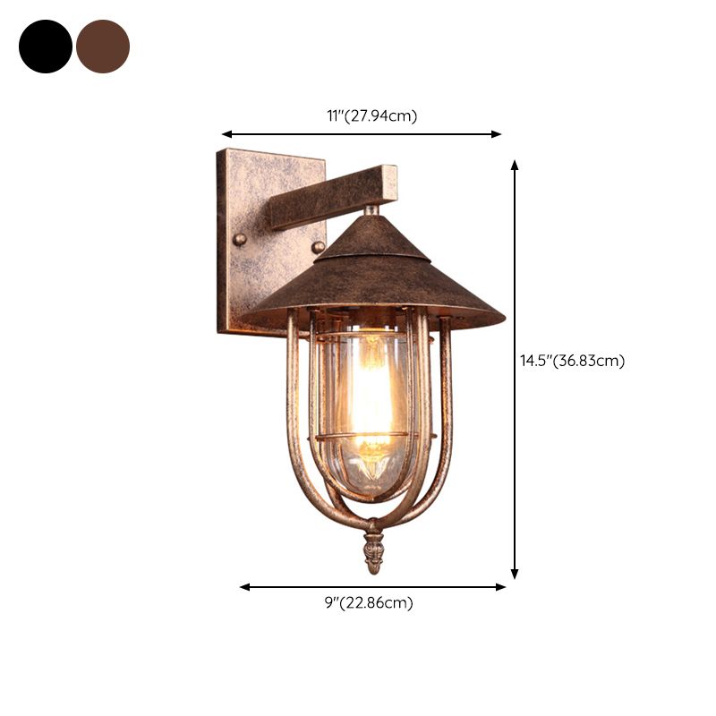 1 Light Geometric Wall Mounted Lamps Industrial Metal Wall Mount Lamp