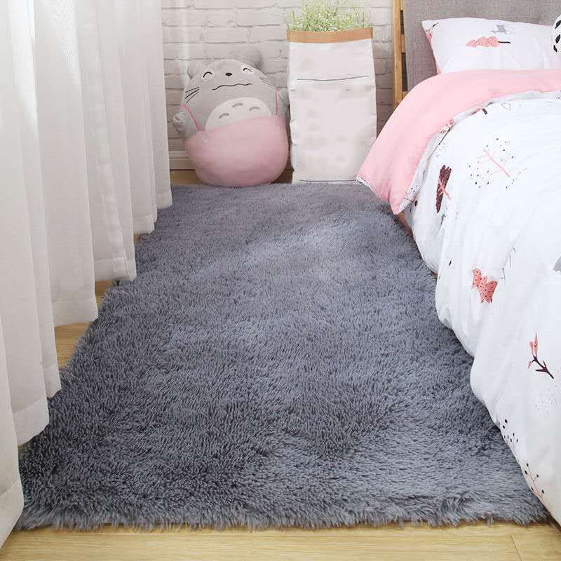 Einfacher fester Farbe Teppich Mehrfachfarbener Polypropylenbereich Teppich Anti-Rutsch-Rückentier-Friendly Innenteppich für Schlafzimmer