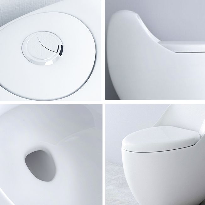 Modern Elong Toilet Bowl Floor Mount Toilet with Seat for Bathroom