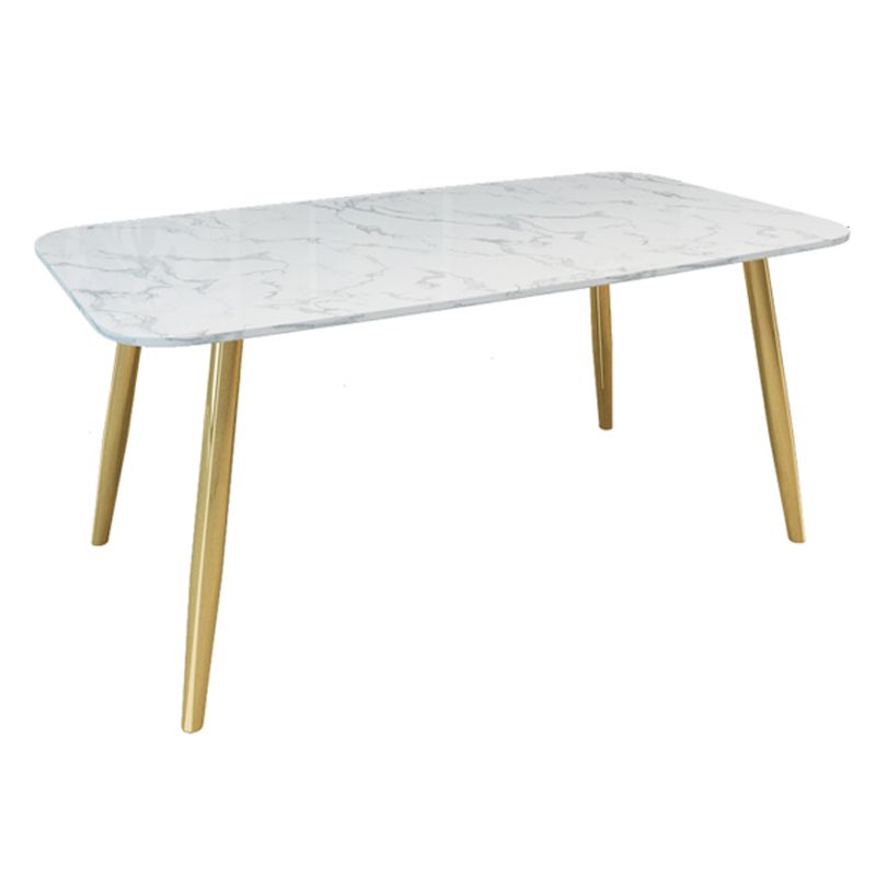 Modern Faux Marble Dining Table Metal Dining Table for Home Use
