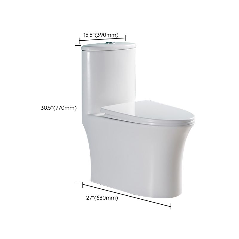 Traditional Toilet Bowl All-In-One Floor Mounted Siphon Jet Toilet