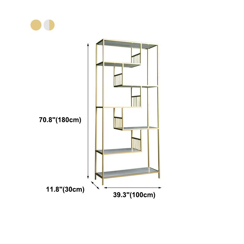 Etagere Modern Style Bookcase Metal Bookshelf for Home Office