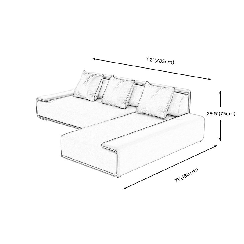 Contemporary Industrial Fabric Sofa with Bolster Pillows 29.53"High Pillow Top Arm Sofa