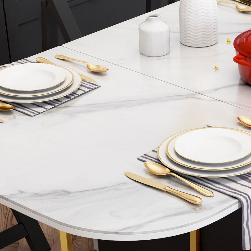 Rectangle Table à manger moderne du milieu du siècle Table de base en métal pour salle à manger, 59 "L x 31,5" L x 29,3 "H