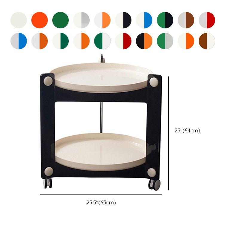 25.19" Tall 3 Legs End Table Tray Top Accent Side Table for Living Room