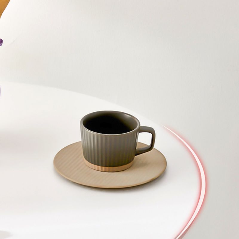Modern Pedestal Wooden Coffee Table Set Round Top Shape Cocktail Table for Home