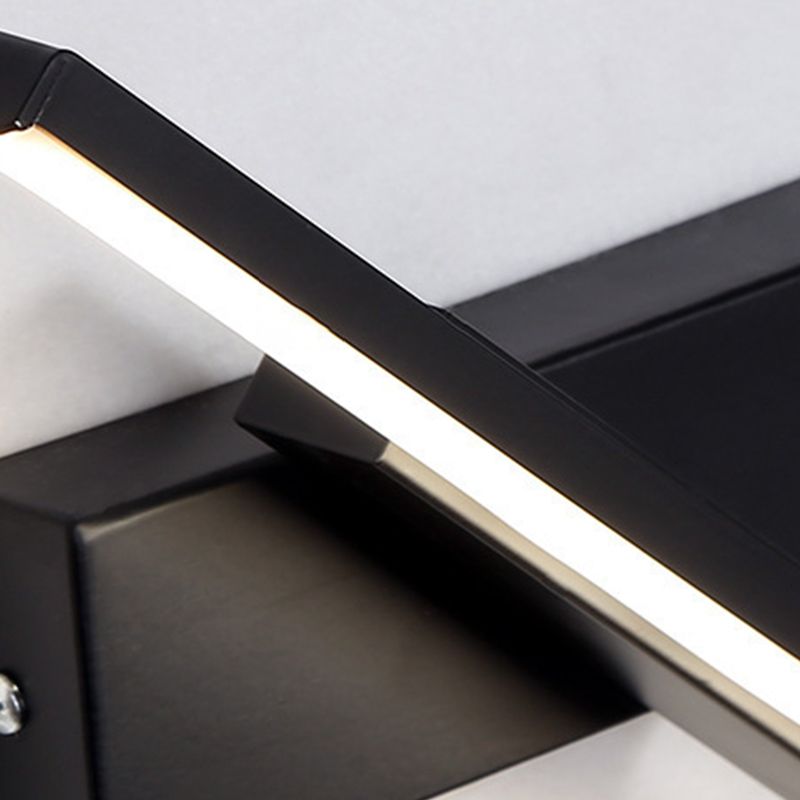 Modern Metal Rotatable Wall Light Strip 12" Wide LED Wall Sconce for Living Room