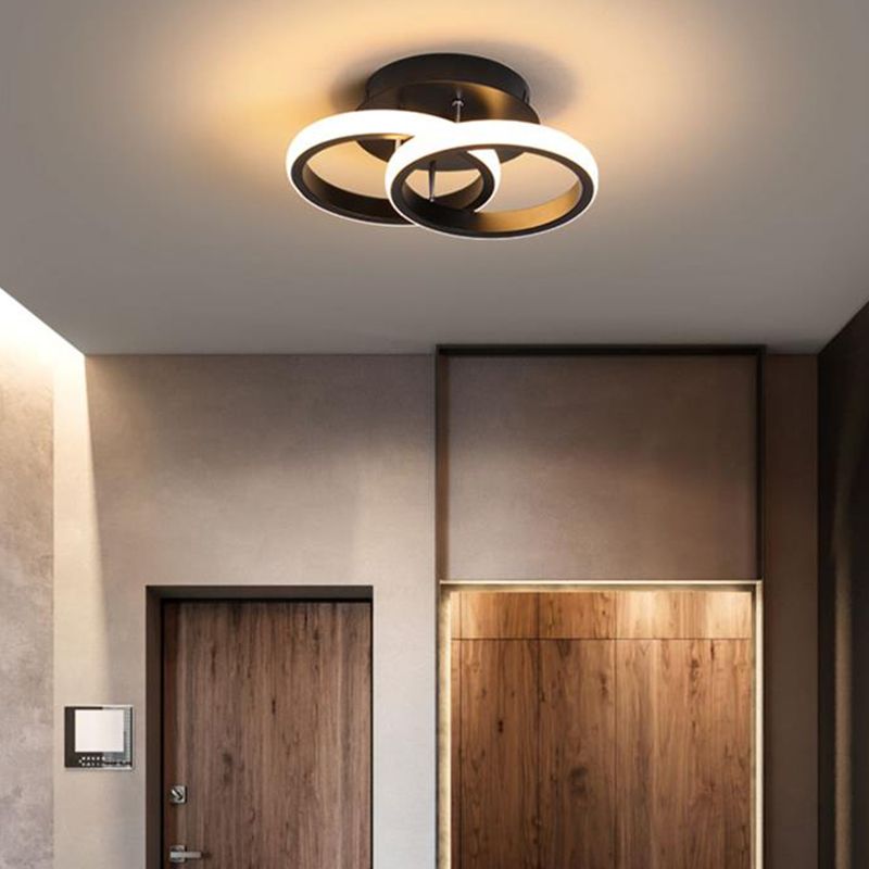 Modern Style Geometry Shade Ceiling Light Metal 2 Headed Ceiling Light for Restaurant