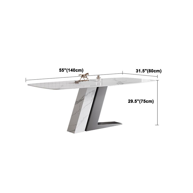 Contemporary Dining Set 1/4/5/7 Pcs Dining Table Set with Sintered Stone Top