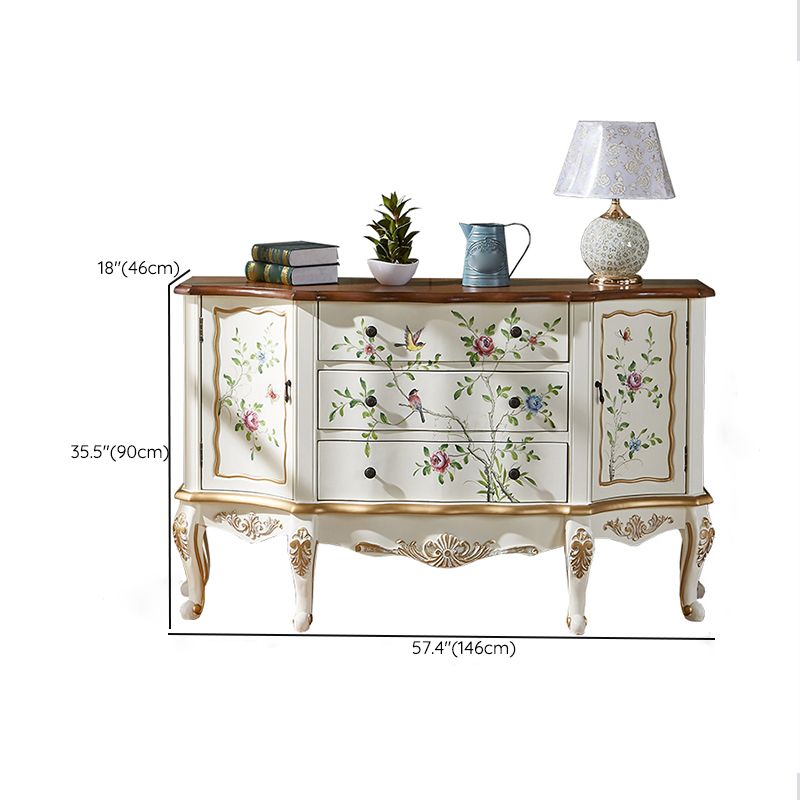 Horizontal Storage Chest Dresser Traditional Dresser with Drawers
