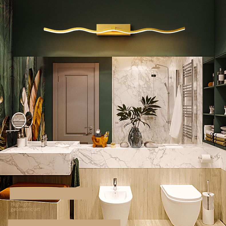 Semplicità contemporanea ondeggiando lampadaria vanità apparecchi di illuminazione acrilica per il bagno