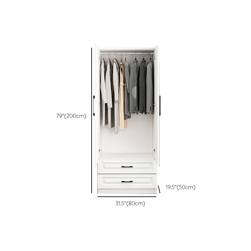 Contemporary Wardrobe Armoire Wood Combination Armoire for Bedroom