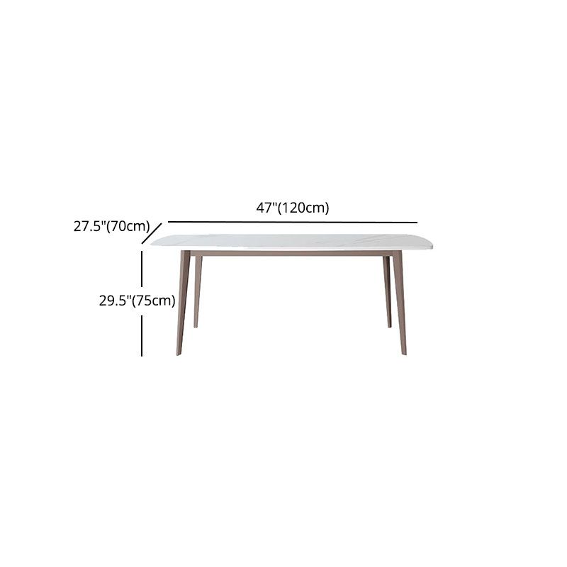 Nordic Dining Set 1/4/5 Pieces Sintered Stone Dining Table with Leather Chairs