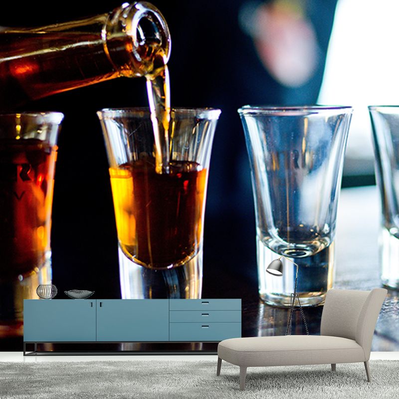 Customized Drunken Liquor Mural Wall Decor Eco-friendly Wallpaper for Pub