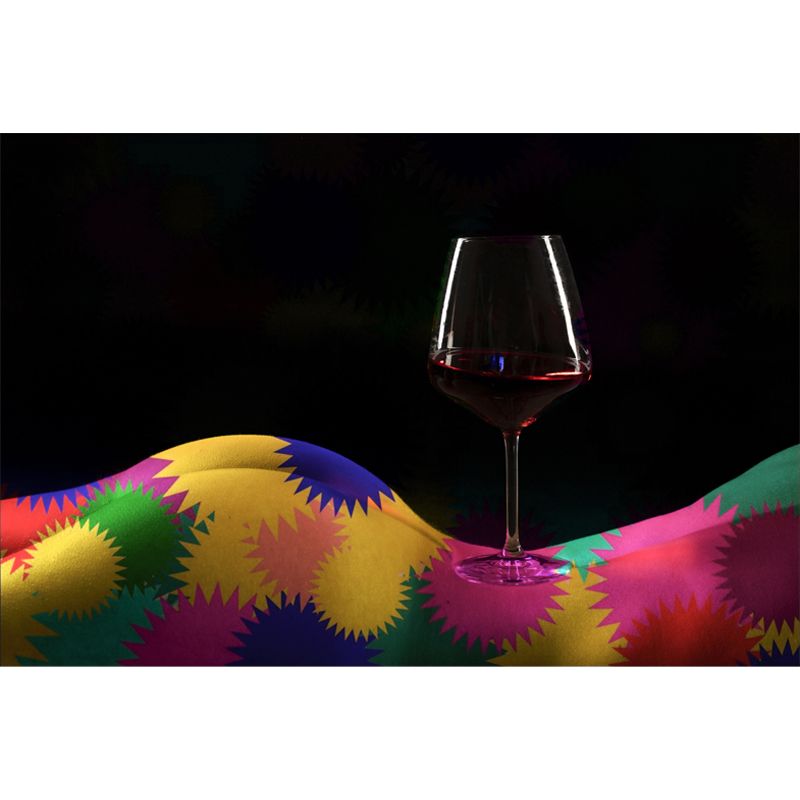 Red Wine Mural Modern Minimalist Decorative Painting Wall Art for Bar Decor