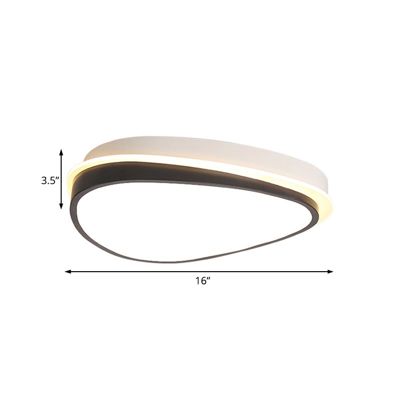 Waterdrop Acrylic Flush Ceiling Light Minimalist 16"/19.5"/23.5" Wide LED White Flush Mount Light Fixture in Warm/White Light