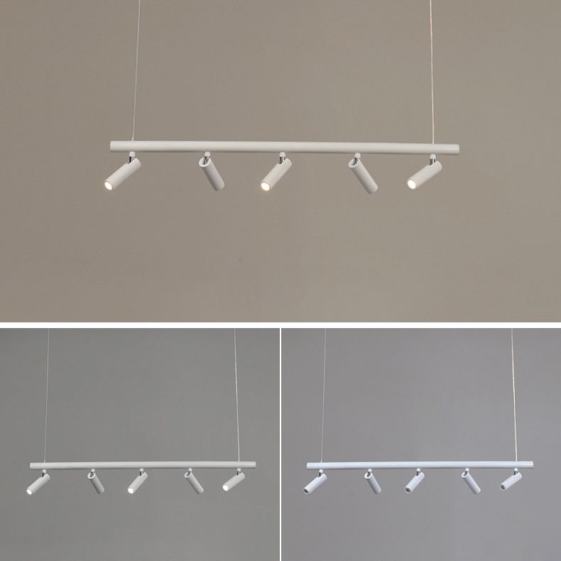 Cylinder Island Lighting Fixtures Contemporary Metal Island Pendant Light for Kitchen