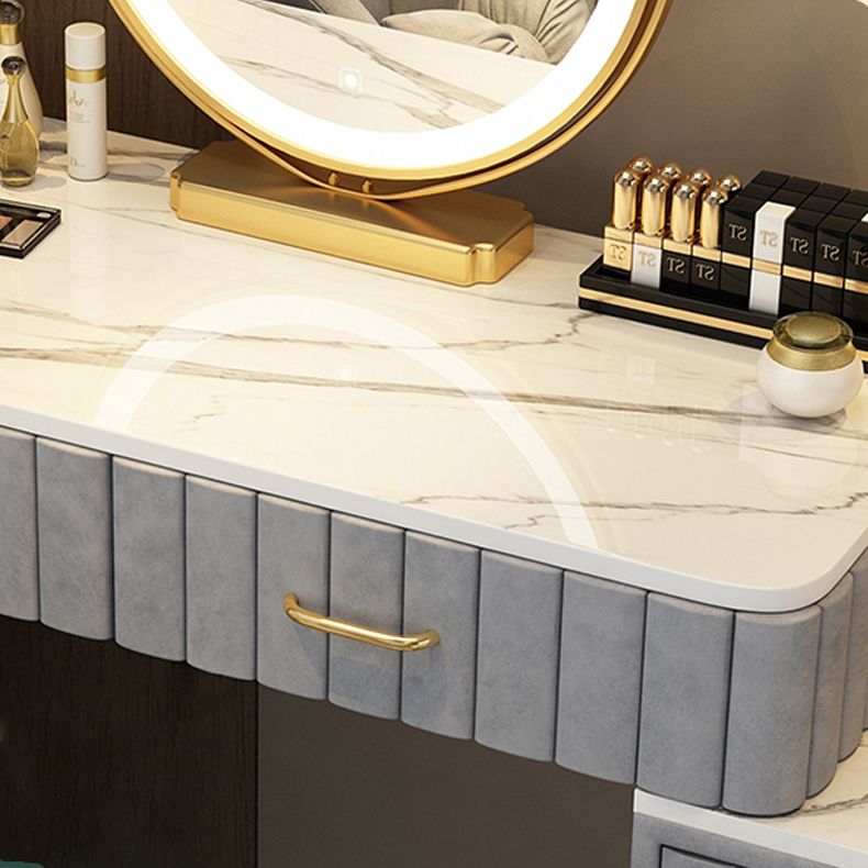 Lighted Mirror Makeup Vanity Desk Standing Makeup Vanity Set