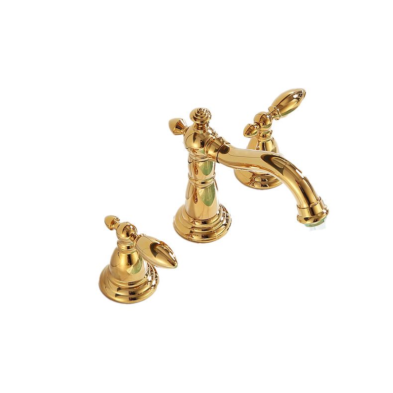 Deck Mounted Roman Tub Faucet Low Arc Copper Roman Tub Faucet Set