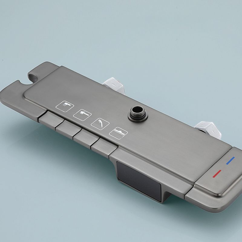 Modern Shower System Brass Temperature Control Wall Mounted Shower Head Combo