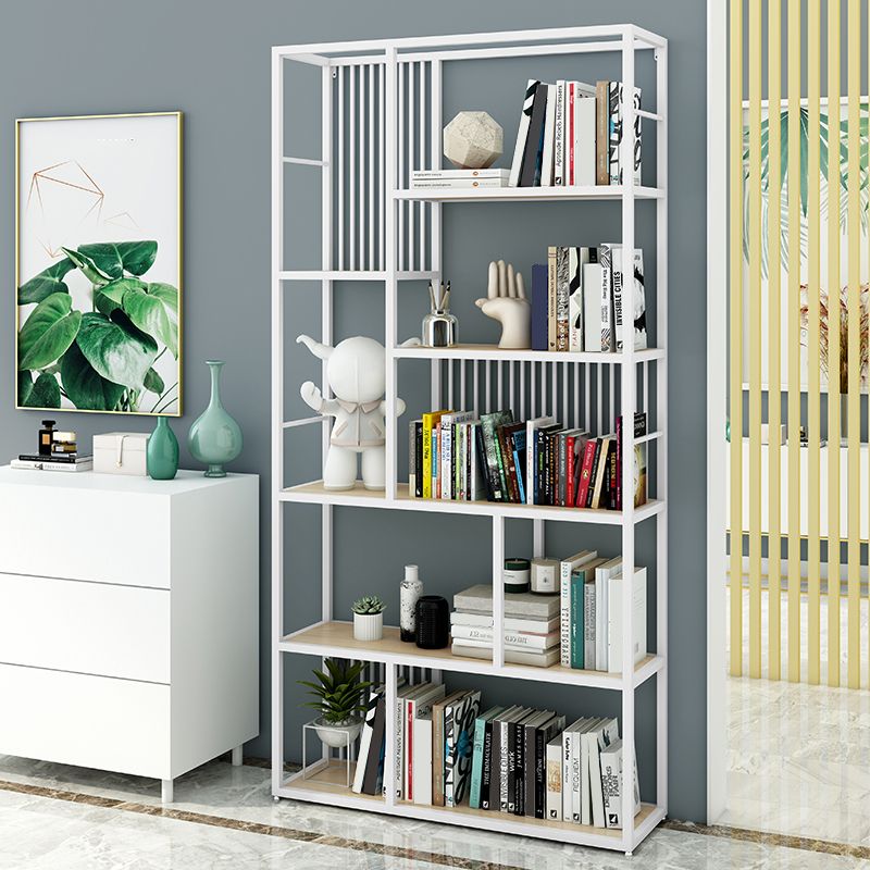 Open Back Shelf Bookcase Glam Style Bookcase for Office and Study Room