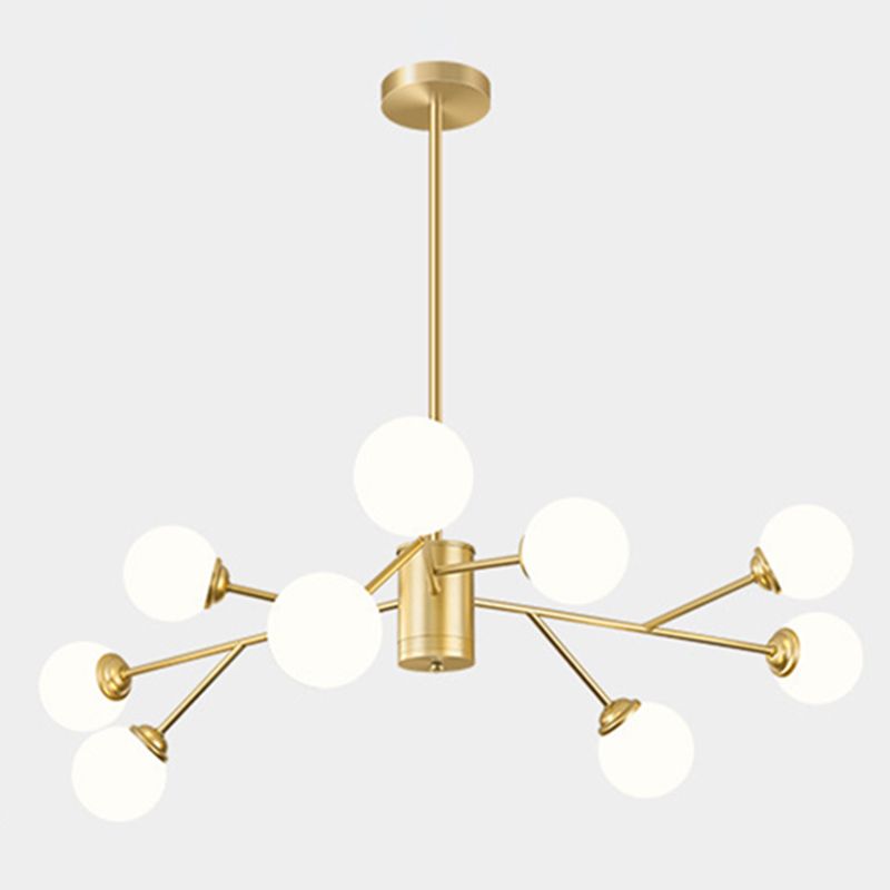 Stile di minimalismo nordico Molecolare lampadario bianco a sfera di vetro a sfera per il soggiorno dell'illuminazione