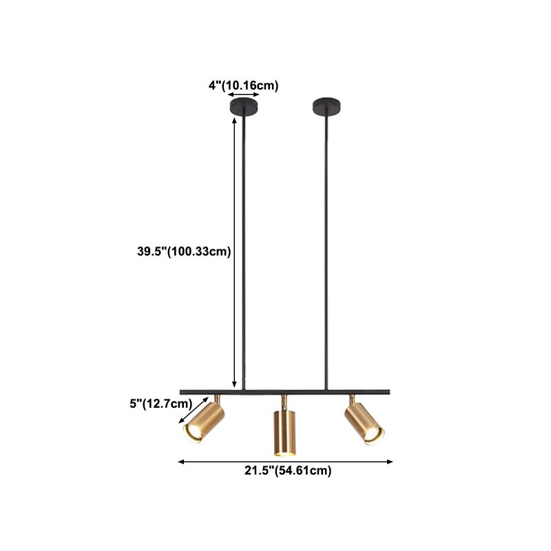 Half Cylinder Shape Modern Style Island Pendant Metal Island Light Fixtures