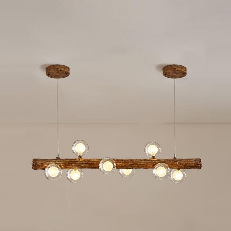 Accesorios de iluminación colgante de múltiples cabezas múltiples de araña con sombra de vidrio para comedor