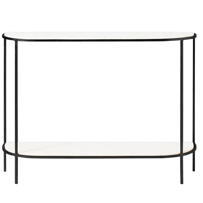 31.5-inch Tall Modern Console Table Half Moon Accent Table for Hall