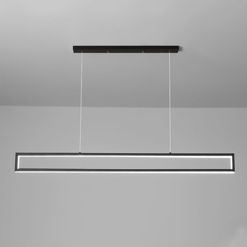 Rechthoek eiland kroonluchter licht modern metalen hangende kroonluchter