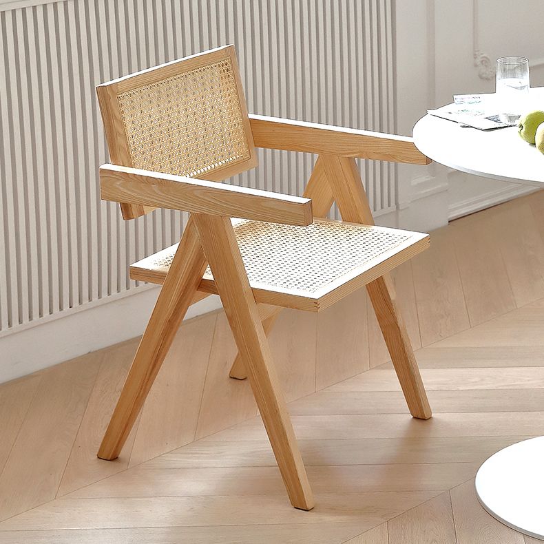 Traditional Style Chairs Dining Kitchen Arm Chairs with Wooden Legs