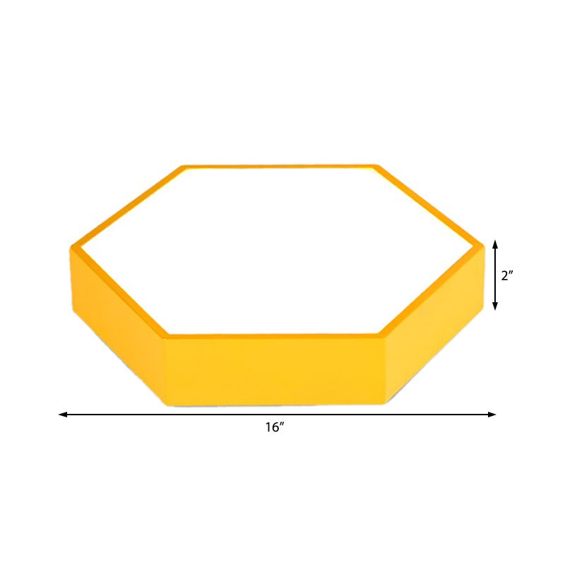 La luz de techo rasante del hexágono de acrílico del metal embroma la lámpara de techo simple del LED para la sala de estar