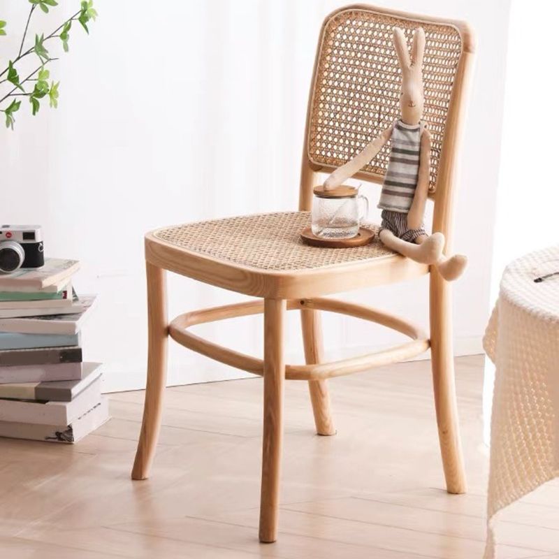 Contemporary Side Chair Wood Open Back Dining Room Chair for Kitchen